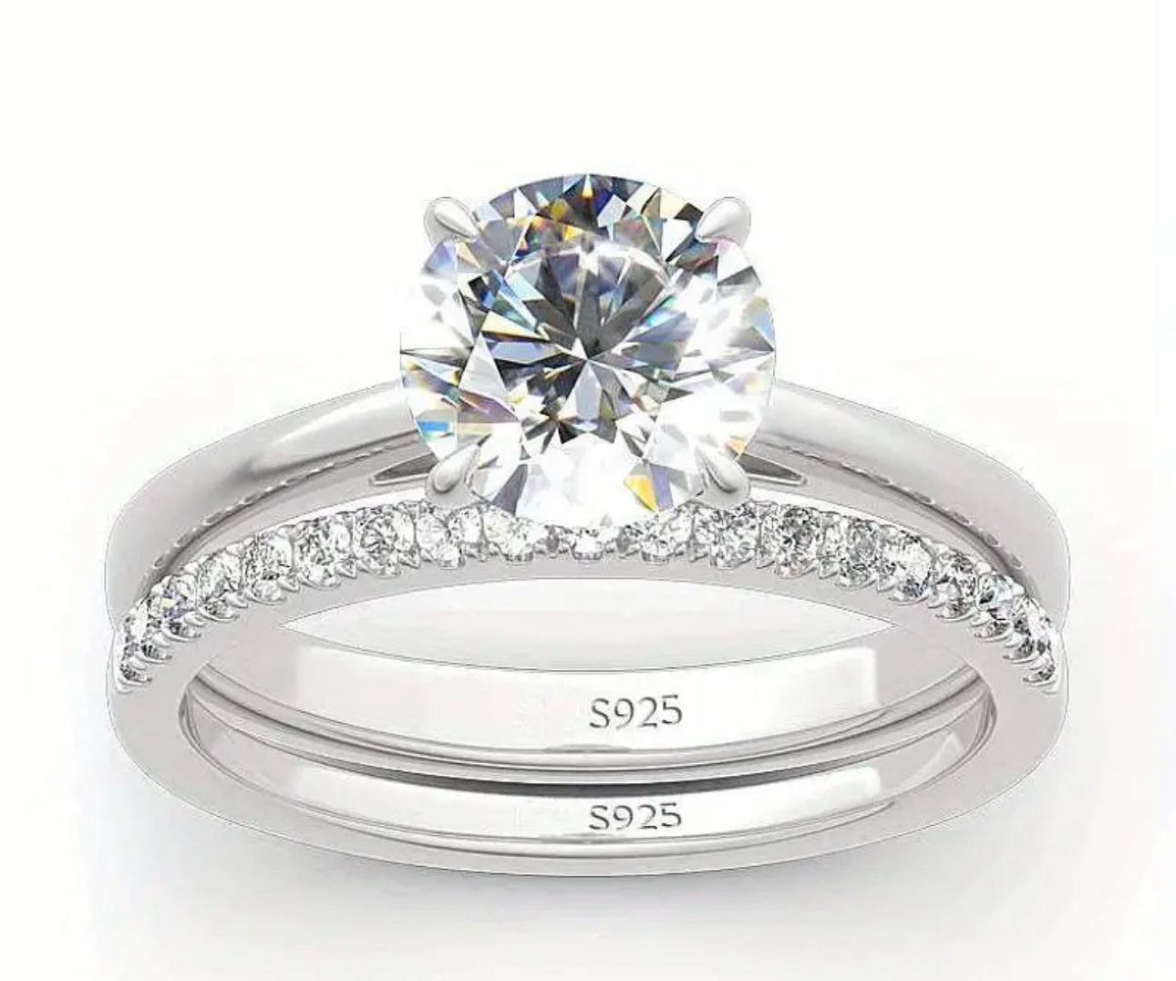 Silver ring set