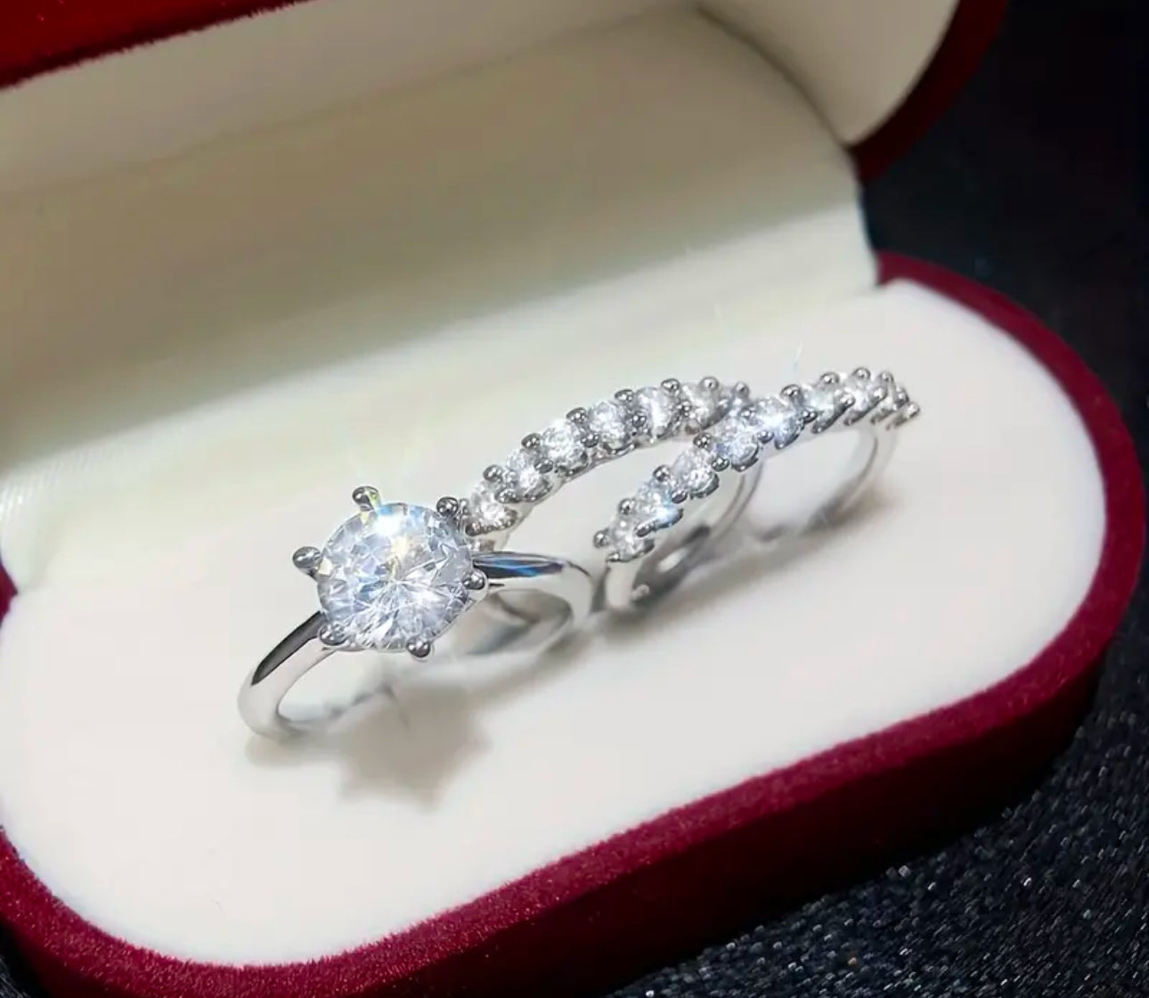 Silver ring set
