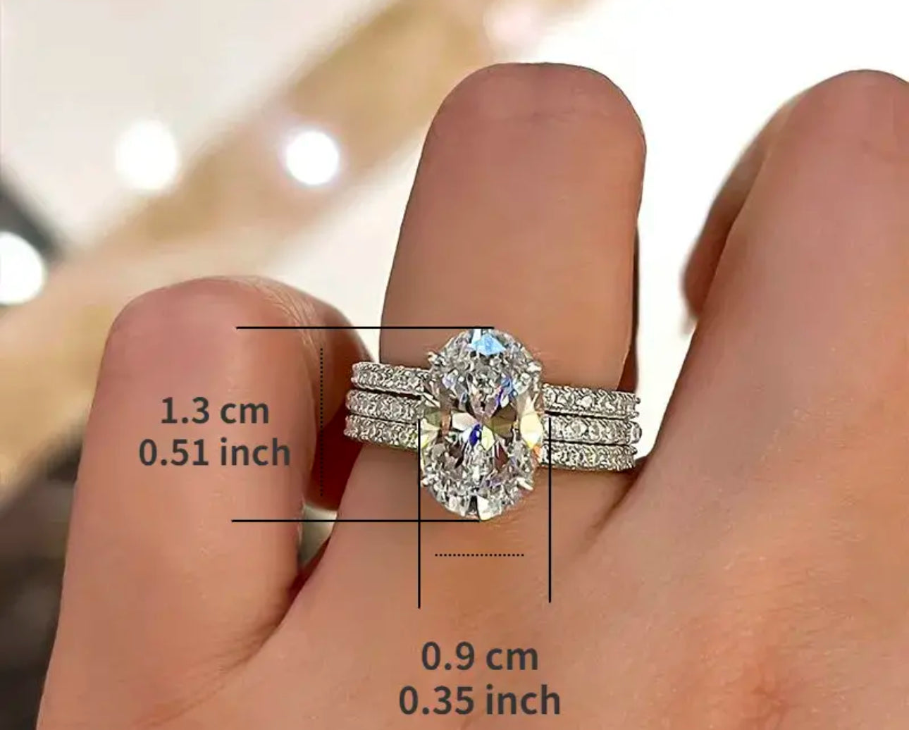 Silver ring set