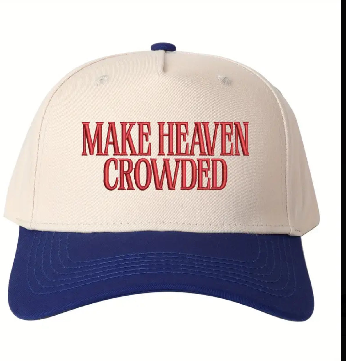 MAKE HEAVEN CROWDED EMBROIDERED HATS MULTIPLE COLORS