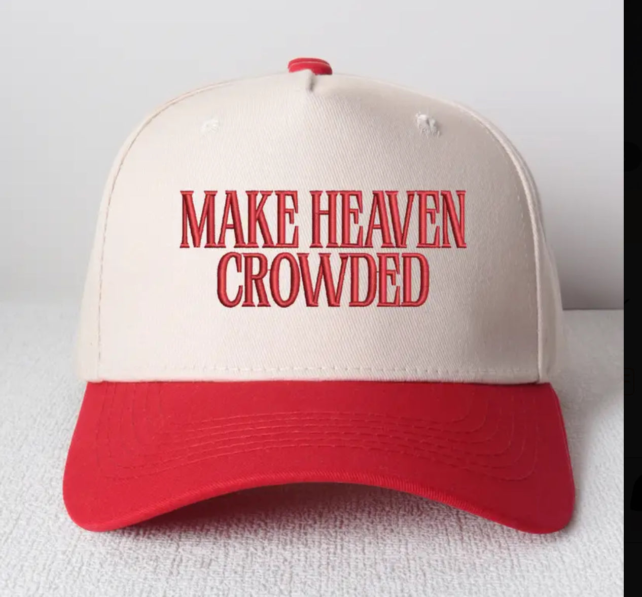 MAKE HEAVEN CROWDED EMBROIDERED HATS MULTIPLE COLORS