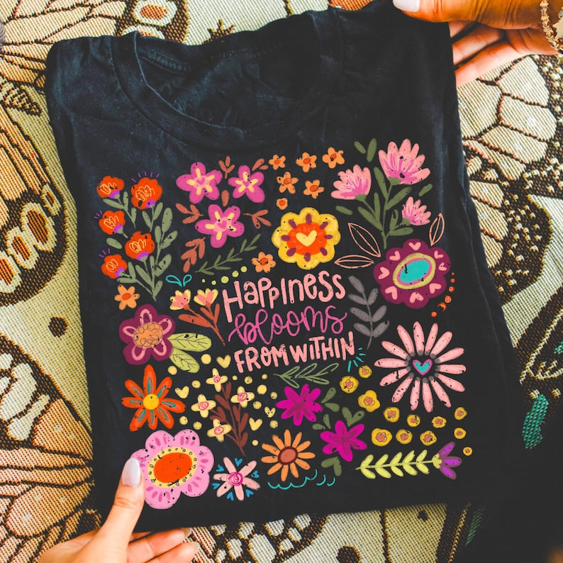 Happiness comes from within tee