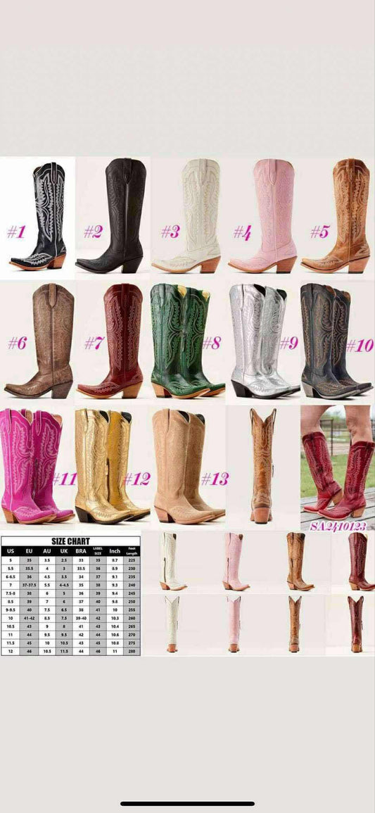 PREORDER TALL WESTERN BOOTS