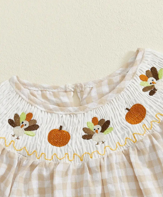 Fall pumpkin turkey dress