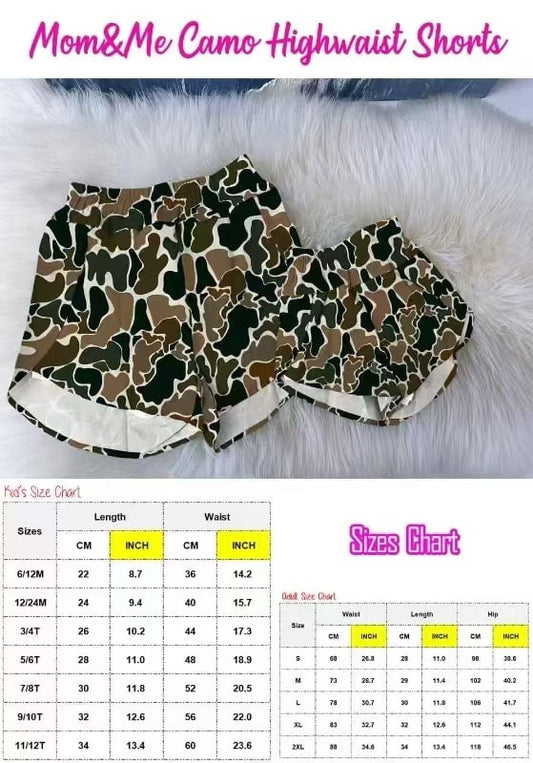 Camo shorts adult