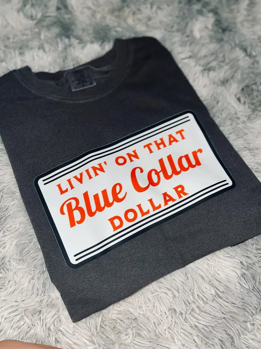 Blue color dollar tee
